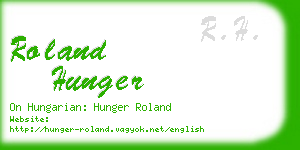 roland hunger business card